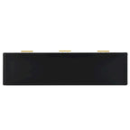 Mesa consola de 3 cajones con estante inferior (negro/blanco/azul marino)