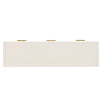 Mesa consola de 3 cajones con estante inferior (negro/blanco/azul marino)