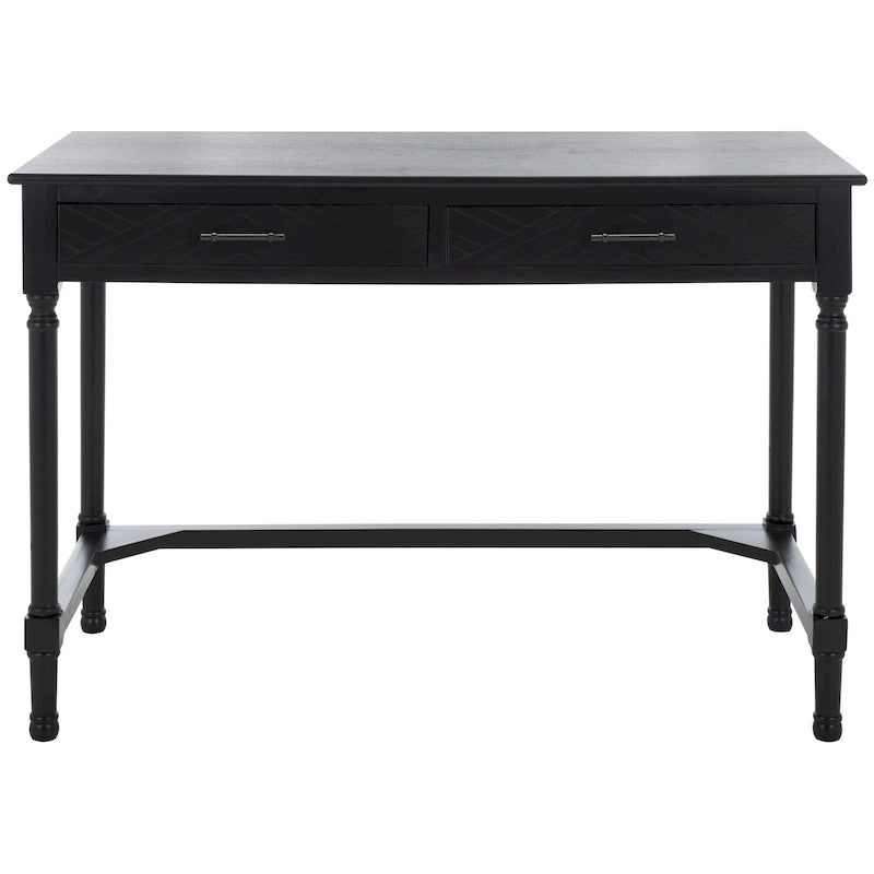 Escritorio de 2 cajones (Negro / Gris Topo / Gris Desgastado / Blanco) – 1 persona