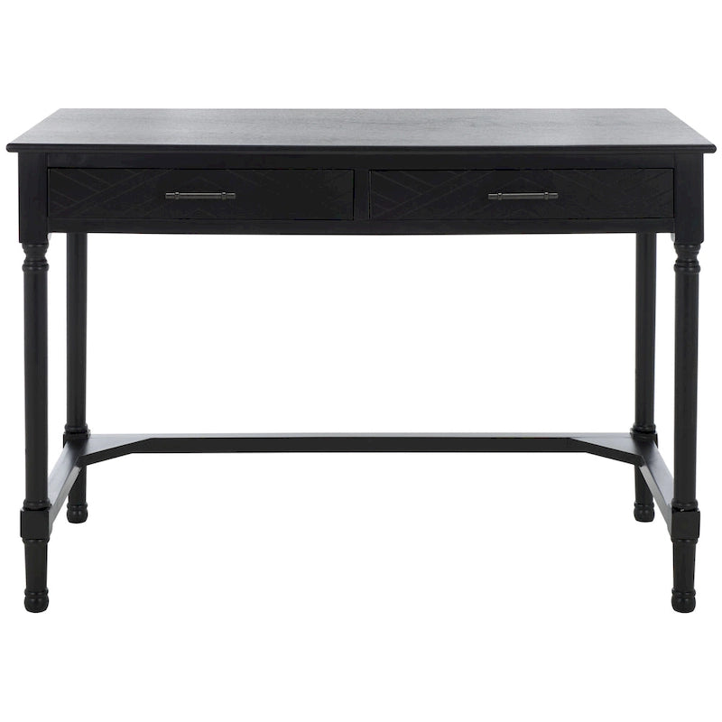 Escritorio de 2 cajones (Negro / Gris Topo / Gris Desgastado / Blanco) – 1 persona