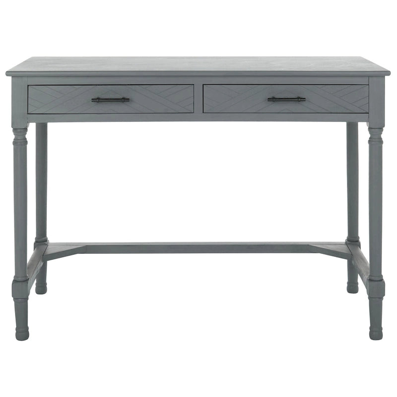 Escritorio de 2 cajones (Negro / Gris Topo / Gris Desgastado / Blanco) – 1 persona