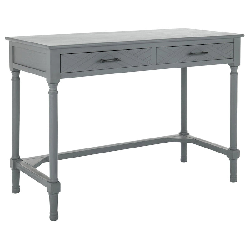 Escritorio de 2 cajones (Negro / Gris Topo / Gris Desgastado / Blanco) – 1 persona