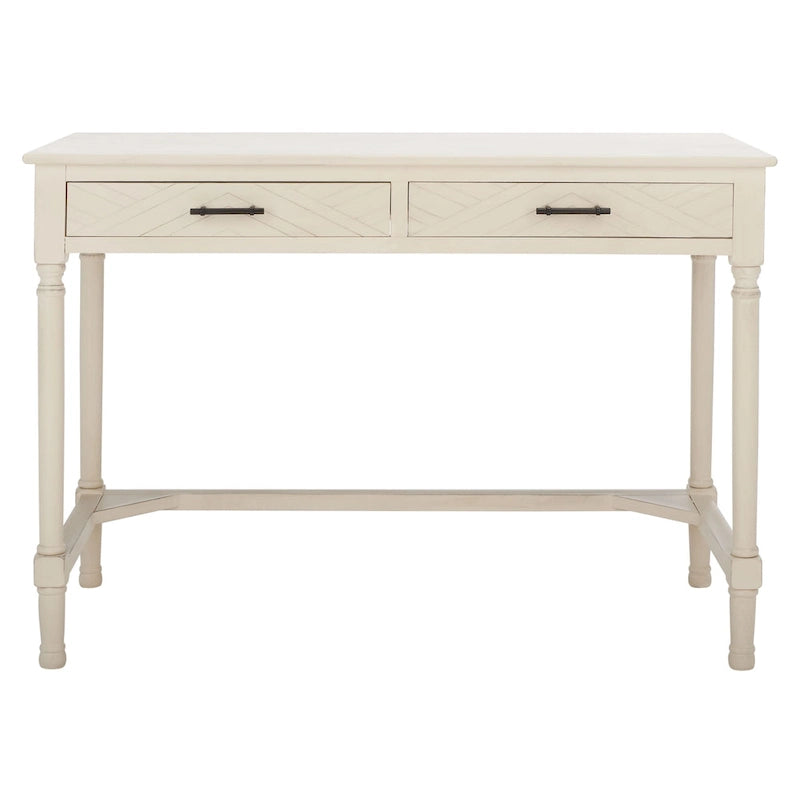 Escritorio de 2 cajones (Negro / Gris Topo / Gris Desgastado / Blanco) – 1 persona