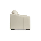 Sofá biplaza beige, moderno, de piel sintética