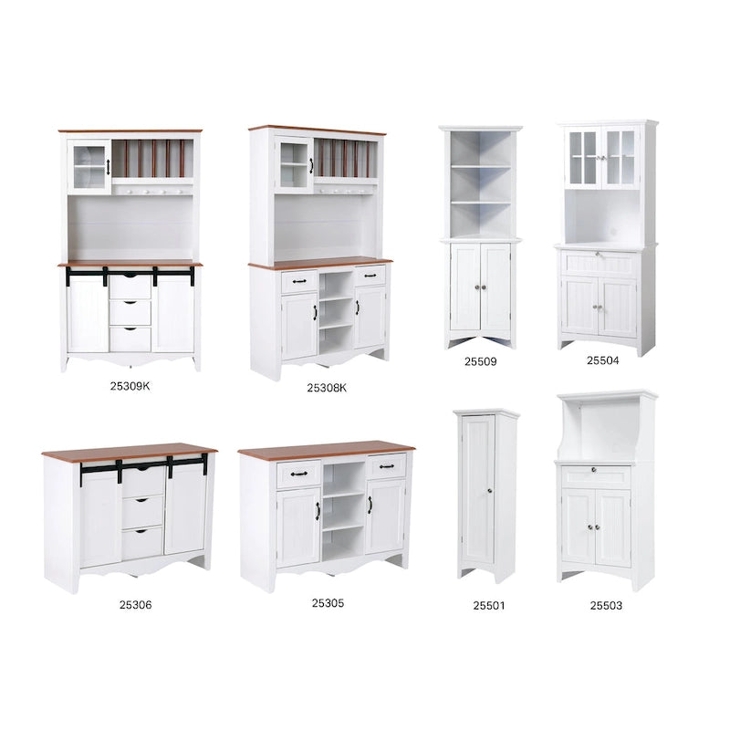 Mueble Esquinero de Cocina Blanco – 2 Puertas, 3 Estantes, 1 Persona