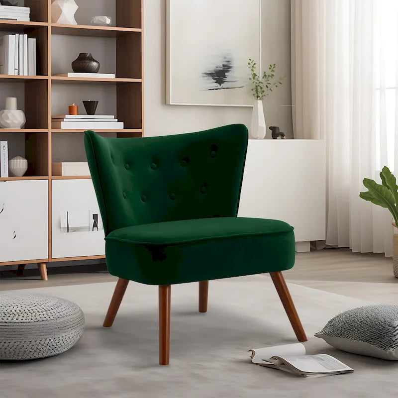 Sillón decorativo de terciopelo (gris / camel / negro / verde / azul verdoso / marrón / amarillo / azul / rosa palo / naranja), de una plaza