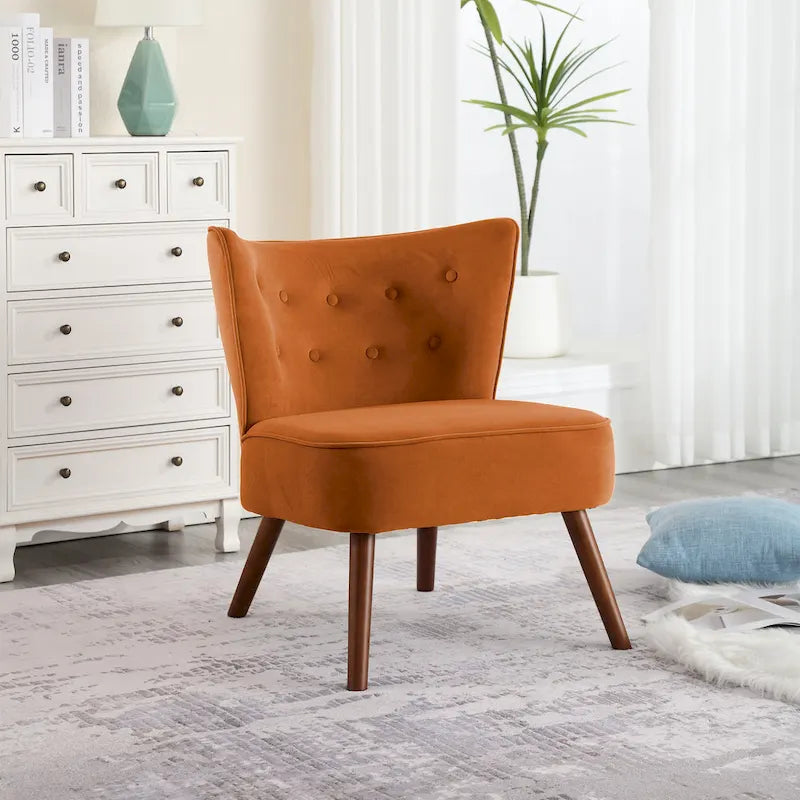 Sillón decorativo de terciopelo (gris / camel / negro / verde / azul verdoso / marrón / amarillo / azul / rosa palo / naranja), de una plaza