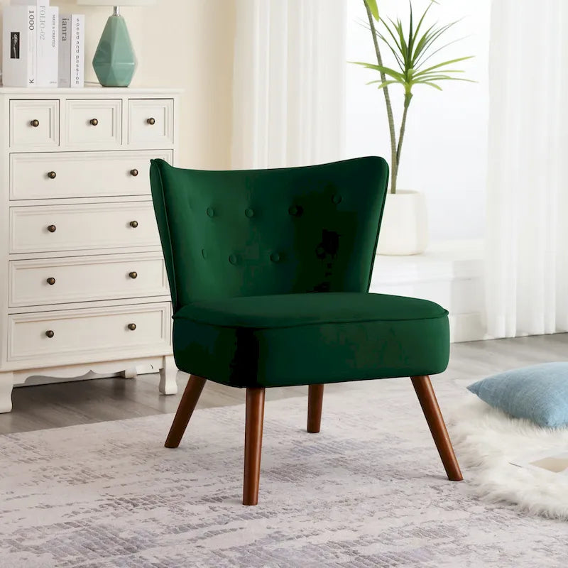 Sillón decorativo de terciopelo (gris / camel / negro / verde / azul verdoso / marrón / amarillo / azul / rosa palo / naranja), de una plaza