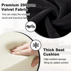 Sillón decorativo de terciopelo (gris / camel / negro / verde / azul verdoso / marrón / amarillo / azul / rosa palo / naranja), de una plaza