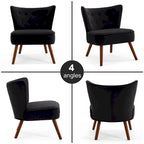 Sillón decorativo de terciopelo (gris / camel / negro / verde / azul verdoso / marrón / amarillo / azul / rosa palo / naranja), de una plaza