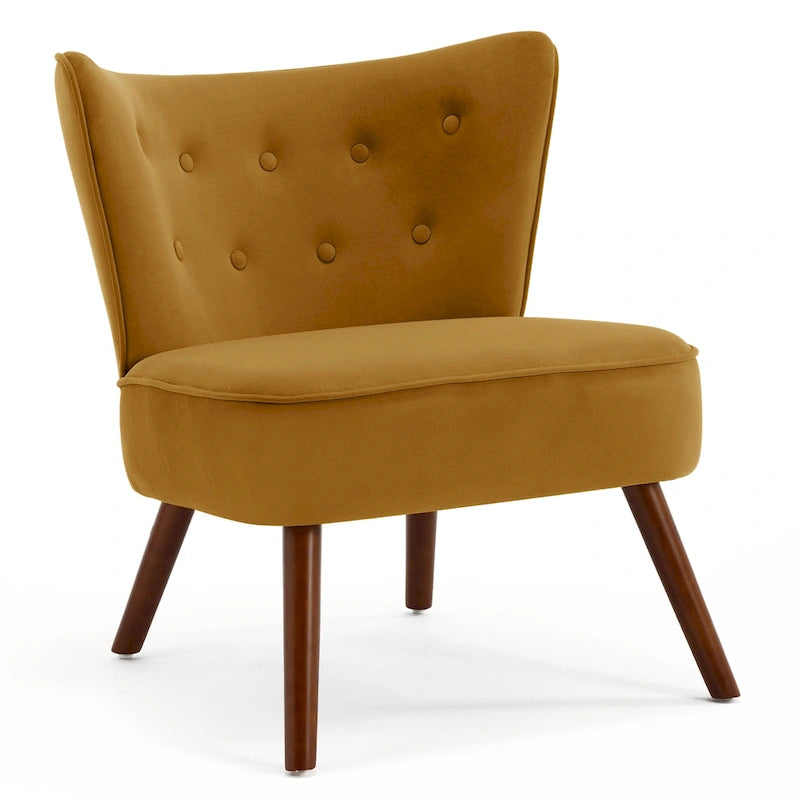Sillón decorativo de terciopelo (gris / camel / negro / verde / azul verdoso / marrón / amarillo / azul / rosa palo / naranja), de una plaza