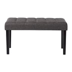 Banco tapizado decorativo de tela, gris/beige/azul – 1 persona