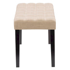 Banco tapizado decorativo de tela, gris/beige/azul – 1 persona