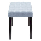 Banco tapizado decorativo de tela, gris/beige/azul – 1 persona