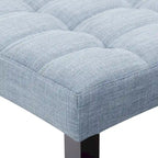Banco tapizado decorativo de tela, gris/beige/azul – 1 persona