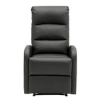 Sillón Reclinable Individual de Piel Sintética y Tela: Negro / Gris / Marrón / Beige / Camel / Rojo / Crema