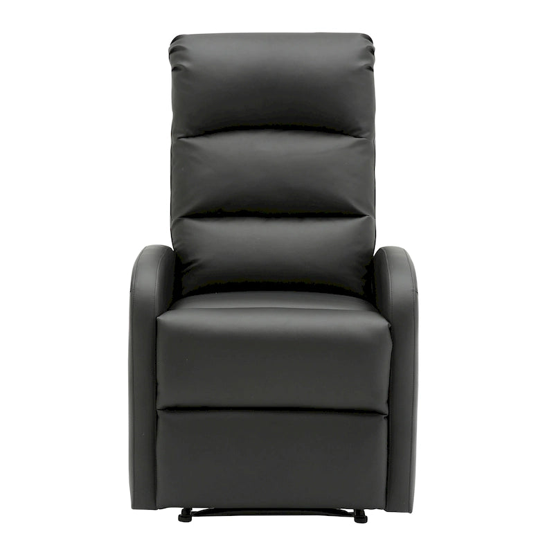 Sillón Reclinable Individual de Piel Sintética y Tela: Negro / Gris / Marrón / Beige / Camel / Rojo / Crema