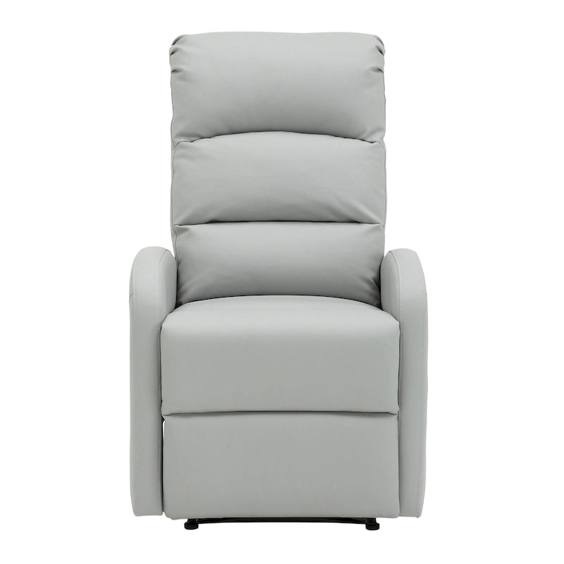 Sillón Reclinable Individual de Piel Sintética y Tela: Negro / Gris / Marrón / Beige / Camel / Rojo / Crema