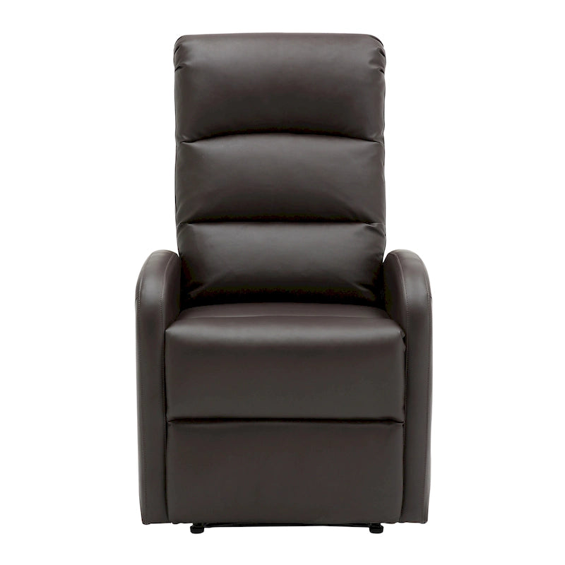 Sillón Reclinable Individual de Piel Sintética y Tela: Negro / Gris / Marrón / Beige / Camel / Rojo / Crema