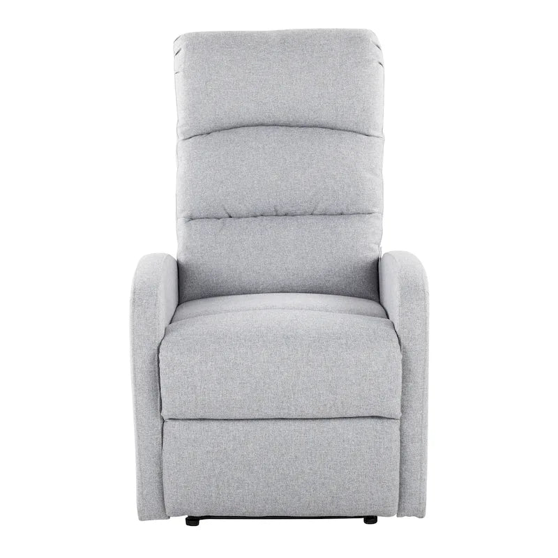 Sillón Reclinable Individual de Piel Sintética y Tela: Negro / Gris / Marrón / Beige / Camel / Rojo / Crema