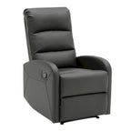 Sillón Reclinable Individual de Piel Sintética y Tela: Negro / Gris / Marrón / Beige / Camel / Rojo / Crema