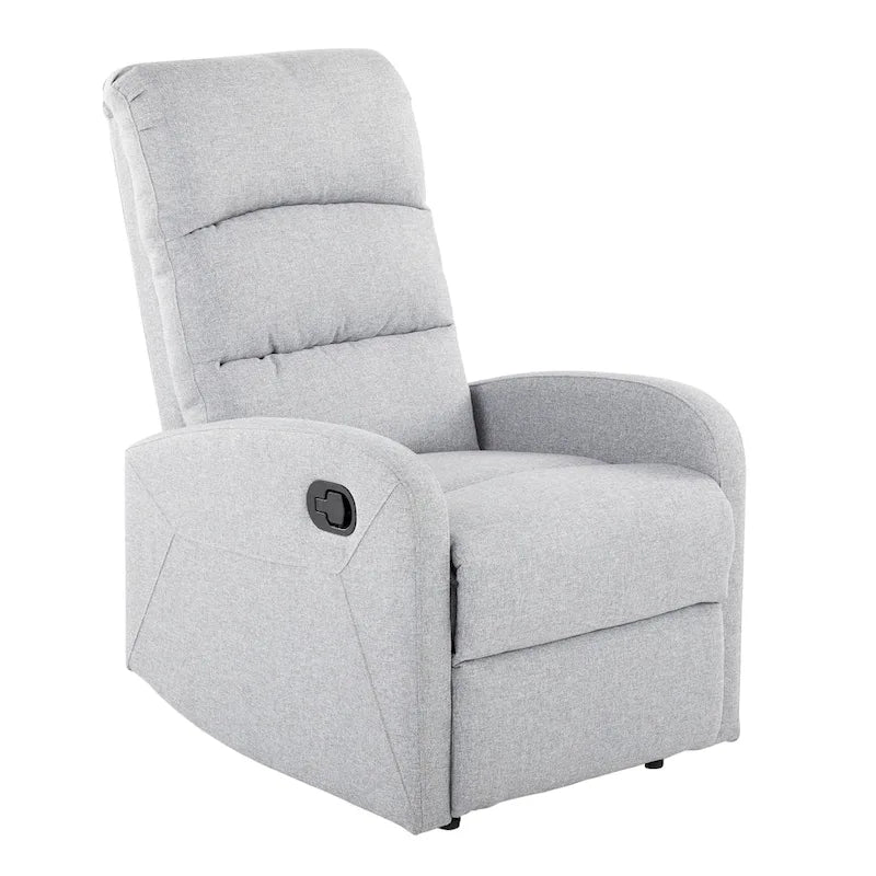 Sillón Reclinable Individual de Piel Sintética y Tela: Negro / Gris / Marrón / Beige / Camel / Rojo / Crema