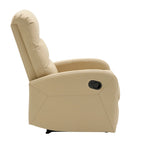 Sillón Reclinable Individual de Piel Sintética y Tela: Negro / Gris / Marrón / Beige / Camel / Rojo / Crema