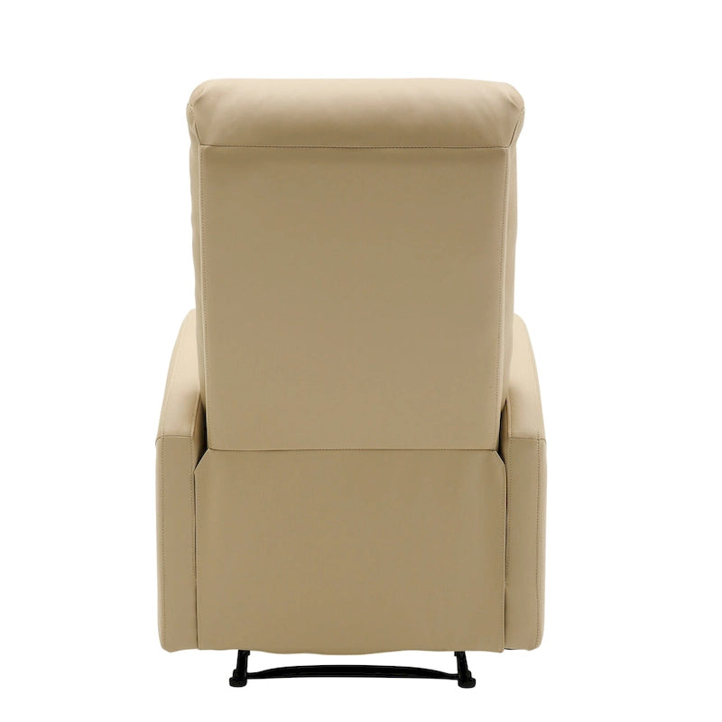Sillón Reclinable Individual de Piel Sintética y Tela: Negro / Gris / Marrón / Beige / Camel / Rojo / Crema