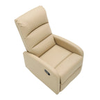 Sillón Reclinable Individual de Piel Sintética y Tela: Negro / Gris / Marrón / Beige / Camel / Rojo / Crema