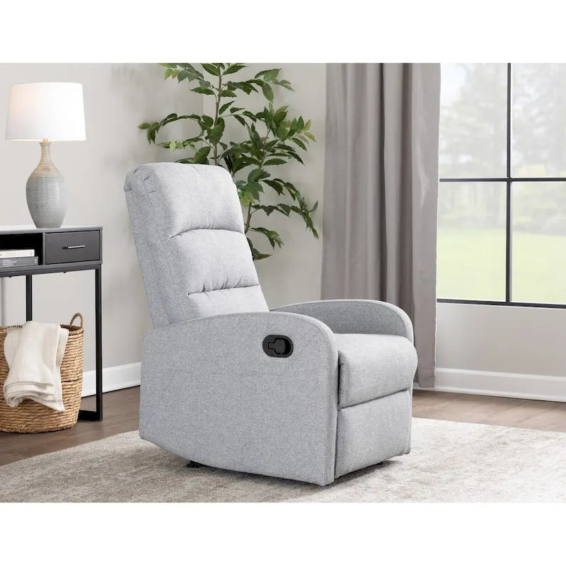 Sillón Reclinable Individual de Piel Sintética y Tela: Negro / Gris / Marrón / Beige / Camel / Rojo / Crema