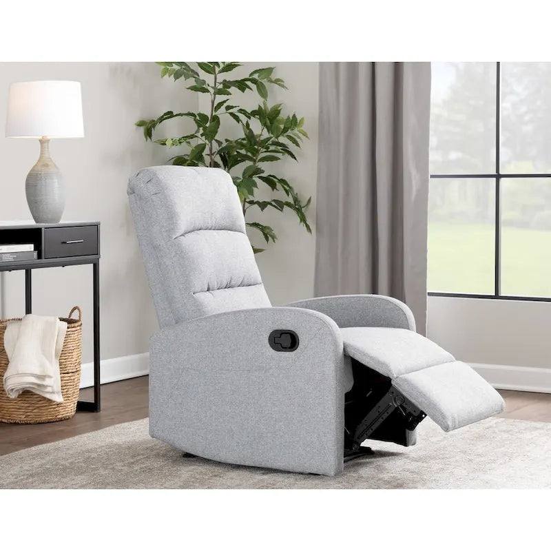 Sillón Reclinable Individual de Piel Sintética y Tela: Negro / Gris / Marrón / Beige / Camel / Rojo / Crema
