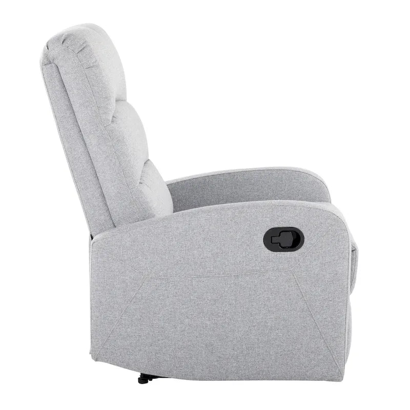 Sillón Reclinable Individual de Piel Sintética y Tela: Negro / Gris / Marrón / Beige / Camel / Rojo / Crema