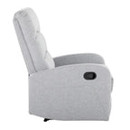 Sillón Reclinable Individual de Piel Sintética y Tela: Negro / Gris / Marrón / Beige / Camel / Rojo / Crema