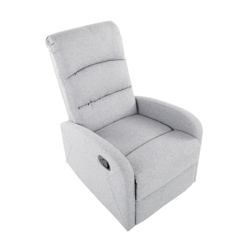 Sillón Reclinable Individual de Piel Sintética y Tela: Negro / Gris / Marrón / Beige / Camel / Rojo / Crema