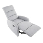 Sillón Reclinable Individual de Piel Sintética y Tela: Negro / Gris / Marrón / Beige / Camel / Rojo / Crema