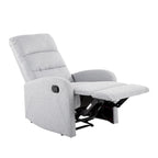 Sillón Reclinable Individual de Piel Sintética y Tela: Negro / Gris / Marrón / Beige / Camel / Rojo / Crema