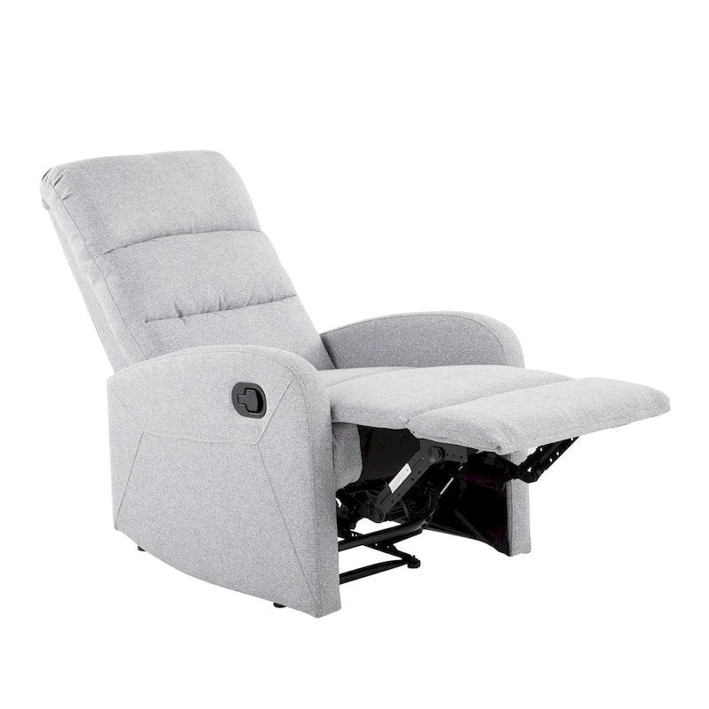 Sillón Reclinable Individual de Piel Sintética y Tela: Negro / Gris / Marrón / Beige / Camel / Rojo / Crema