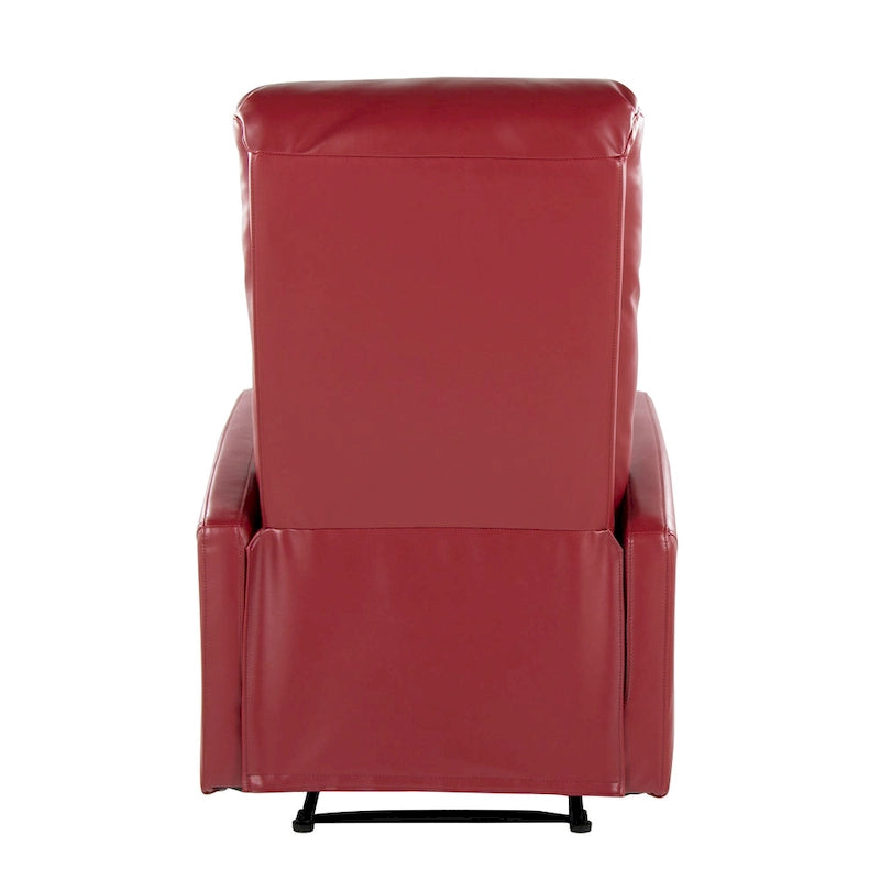 Sillón Reclinable Individual de Piel Sintética y Tela: Negro / Gris / Marrón / Beige / Camel / Rojo / Crema