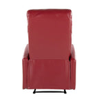 Sillón Reclinable Individual de Piel Sintética y Tela: Negro / Gris / Marrón / Beige / Camel / Rojo / Crema