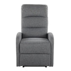 Sillón Reclinable Individual de Piel Sintética y Tela: Negro / Gris / Marrón / Beige / Camel / Rojo / Crema