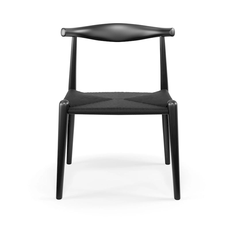 Silla de comedor Papercord, cordón natural/negro, estructura negra/natural — Para 1 persona