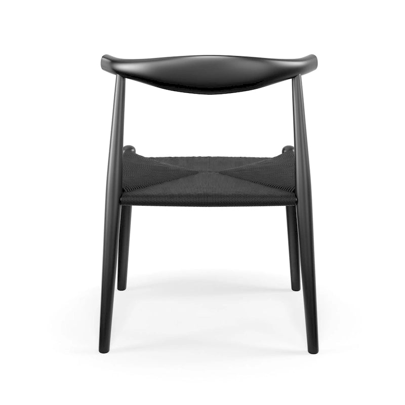 Silla de comedor Papercord, cordón natural/negro, estructura negra/natural — Para 1 persona