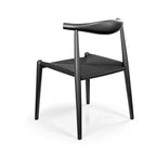 Silla de comedor Papercord, cordón natural/negro, estructura negra/natural — Para 1 persona