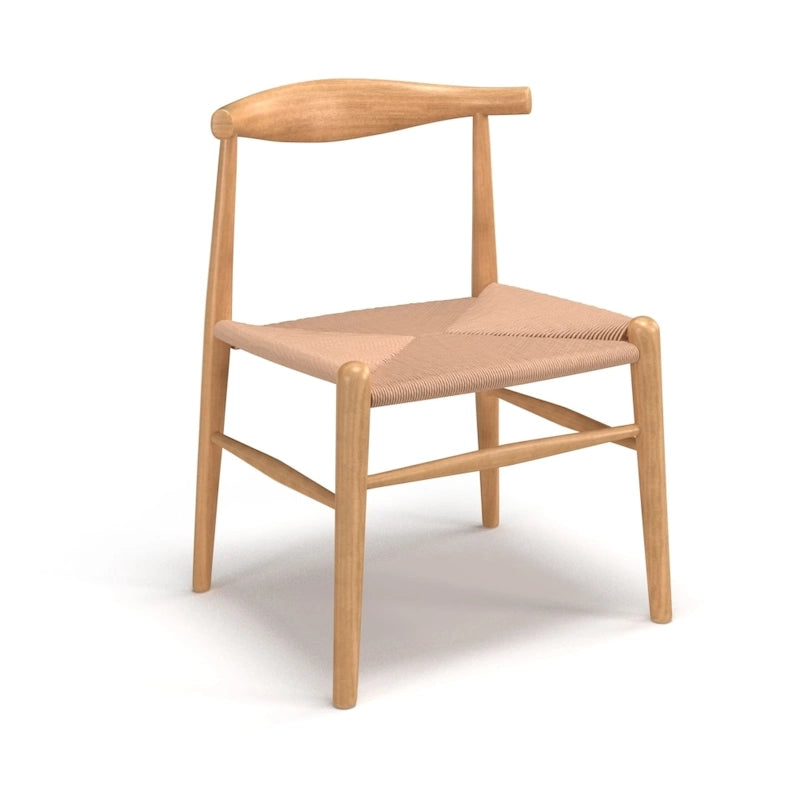 Silla de comedor Papercord, cordón natural/negro, estructura negra/natural — Para 1 persona