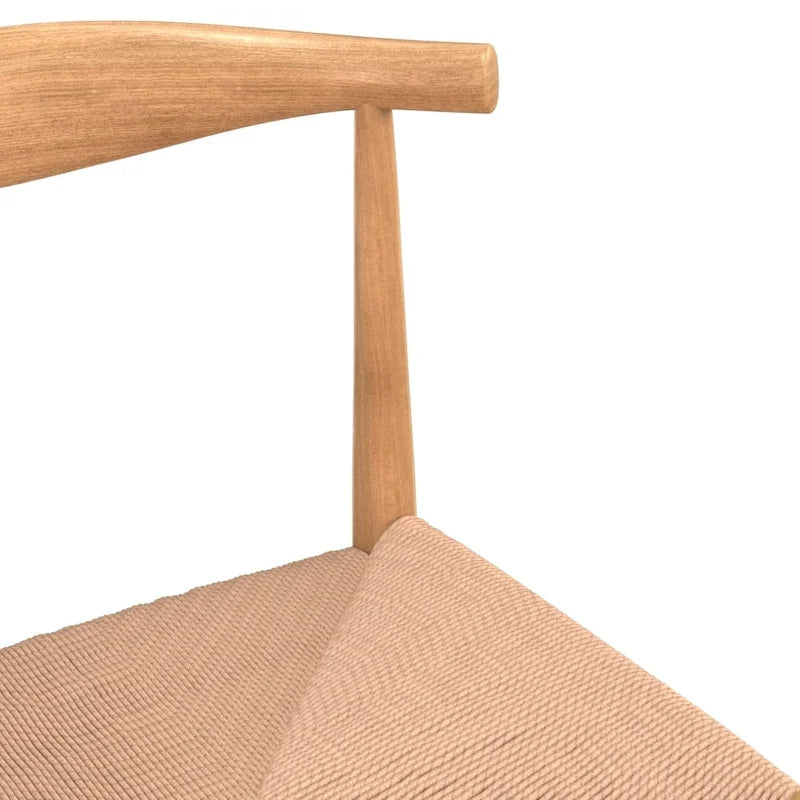 Silla de comedor Papercord, cordón natural/negro, estructura negra/natural — Para 1 persona