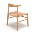 Silla de comedor Papercord, cordón natural/negro, estructura negra/natural — Para 1 persona