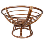 Estructura de silla Papasan individual de ratán marrón