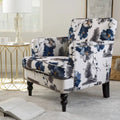 Sillón club de tela con estampado floral - Asiento individual
