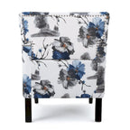 Sillón club de tela con estampado floral - Asiento individual
