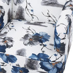 Sillón club de tela con estampado floral - Asiento individual